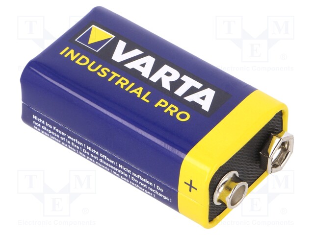Battery: alkaline; 9V; 6F22; Industrial PRO; non-rechargeable