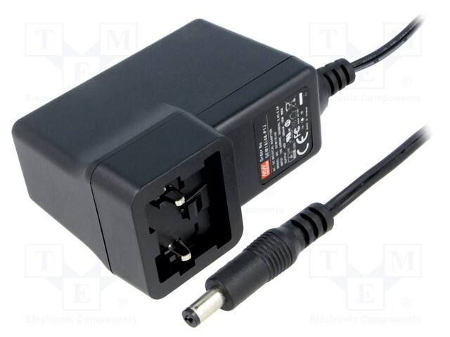 Power supply: switched-mode; 12VDC; 1.5A; Out: 5,5/2,1; 18W; 84%