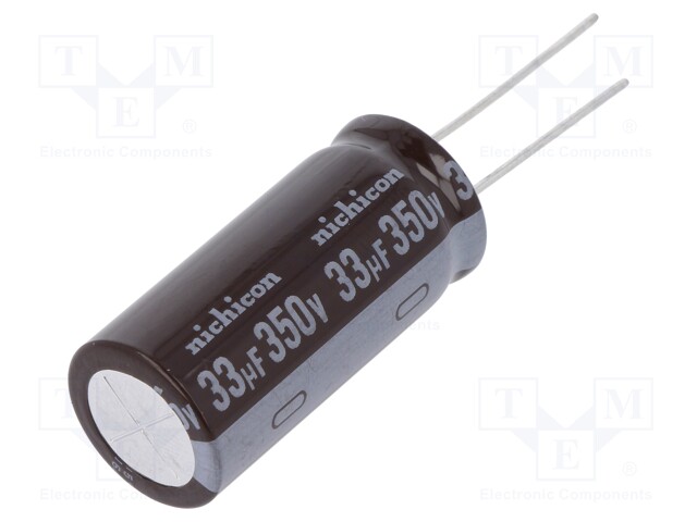 Capacitor: electrolytic; low impedance; THT; 33uF; 350VDC; ±20%