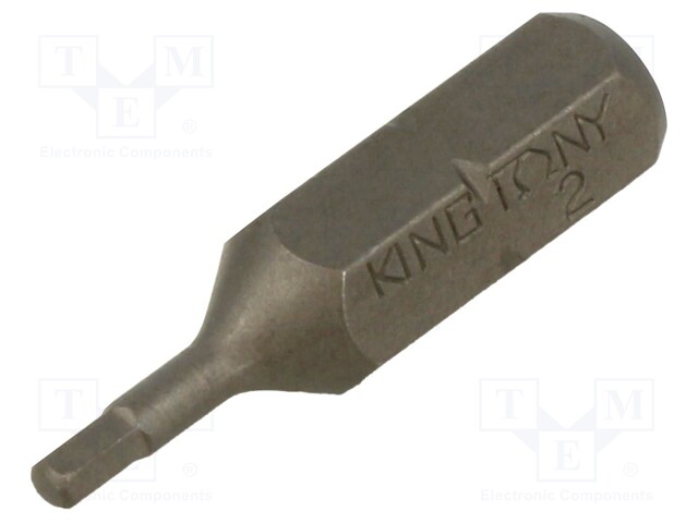 Screwdriver bit; hex key; HEX 2mm; Overall len: 25mm