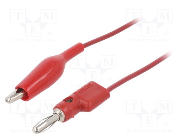 Test lead; 60VDC; 30VAC; 5A; Len: 0.914m; red; Features: stackable