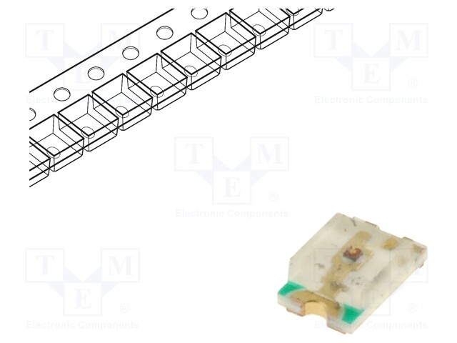 LED; SMD; 0805; green; 50÷100mcd; 2x1.25x0.68mm; 120°; 1.8÷2V; 20mA