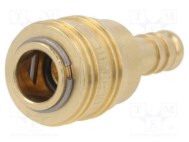 Quick connection coupling; straight; 35bar; Mat: brass; Seal: NBR