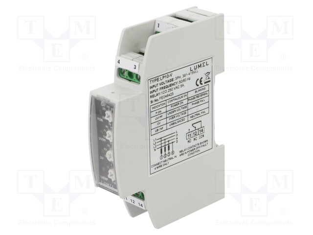 Module: voltage monitoring relay; 381÷415VAC; NC; 250VAC/5A; IP20