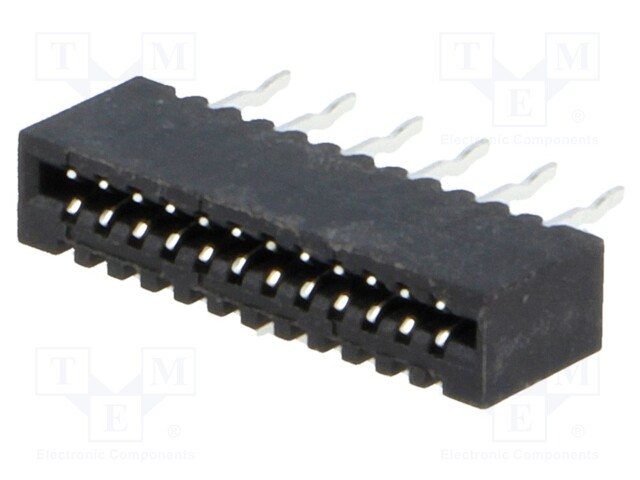 Connector: FFC (FPC); straight; PIN: 12; NON-ZIF; THT; tinned; 1mm