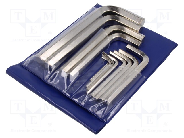 Wrenches set; hex key; steel; 13pcs.