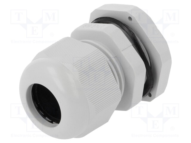 Cable gland; PG16; IP67; Mat: polyamide; grey