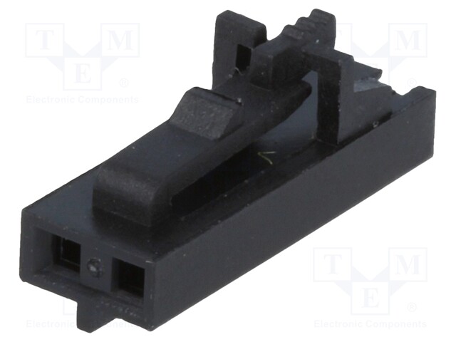 Plug; wire-board; female; 2.54mm; PIN: 2; w/o contacts; for cable