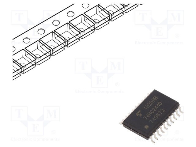 IC: digital; 3-state,buffer,line driver; Channels: 8; SMD; SO20