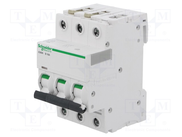 Circuit breaker; 400VAC; Inom: 16A; Poles: 3; DIN; Charact: B; 6kA