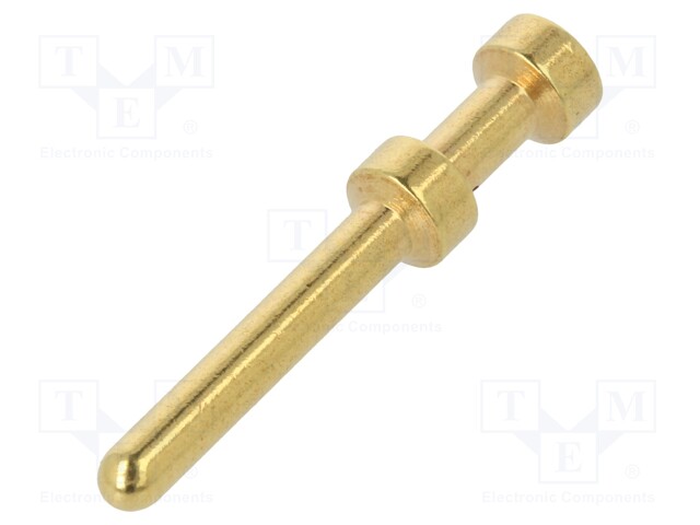 Contact; male; 0.37mm2; 22AWG; gold-plated; crimped; bulk; 16A