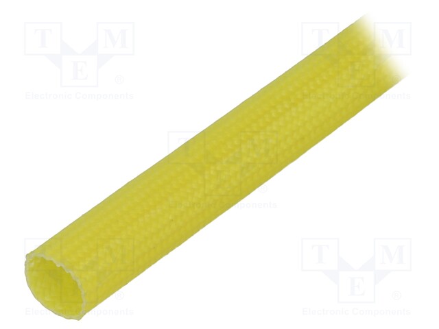 Insulating tube; yellow; -30÷155°C; Øint: 6mm; L: 100m; 3kV/mm