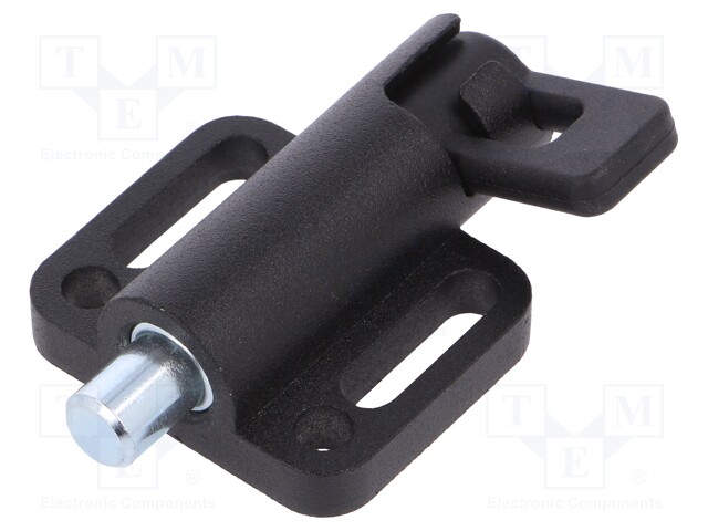 Spring latch; for profiles; W: 38mm; Mat: zinc alloy; F1: 21N; Ø: 8mm