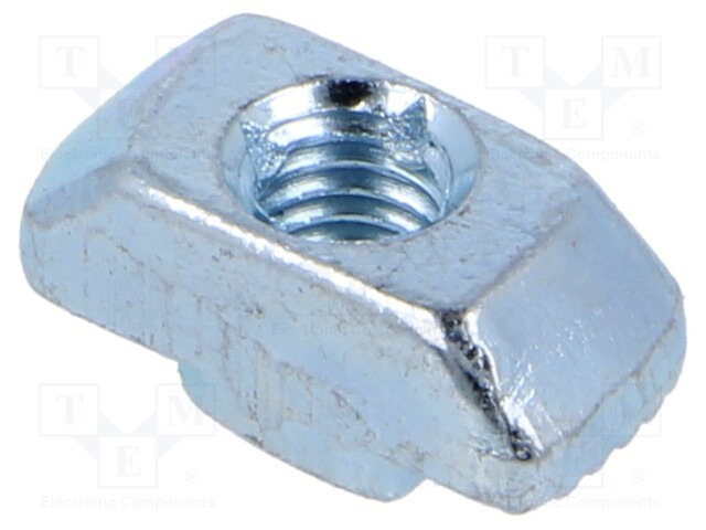 Nut; for profiles; Width of the groove: 8mm; steel; zinc; T-slot