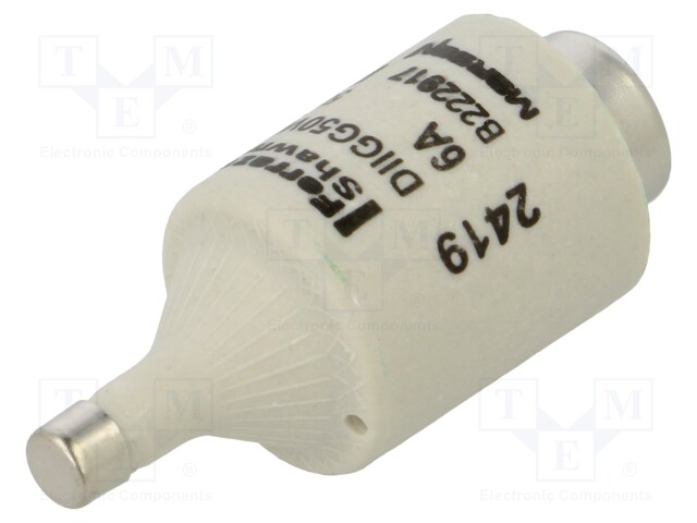 Fuse: fuse; gG; 6A; 500VAC; 500VDC; industrial; DII