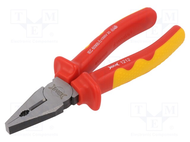 Pliers; insulated,universal; 180mm; Conform to: IEC 60900,VDE