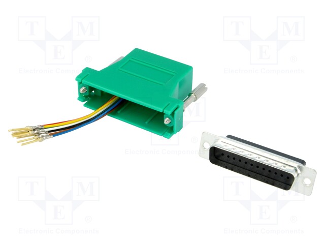 Transition: adapter; RJ45 socket,D-Sub 25pin male; grey