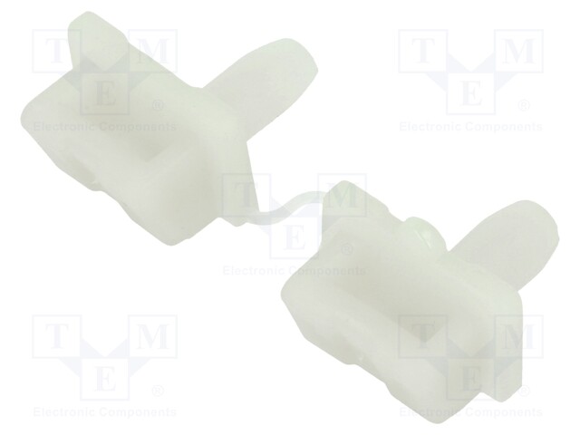 Cable tie holder; polyamide; natural; Tie width: 9.3mm; Ht: 10mm