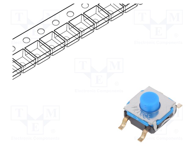 Microswitch TACT; SPST-NO; Pos: 2; 0.05A/32VDC; SMT; none; 4.3mm