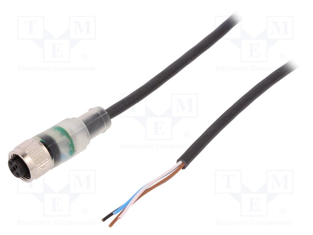 Connection lead; M12; PIN: 4; straight; 10m; plug; 24VAC; 4A; 24VDC