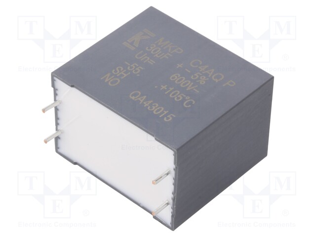 Capacitor: polypropylene; DC-Link; 30uF; ESR: 4mΩ; THT; ±5%; 19.9A