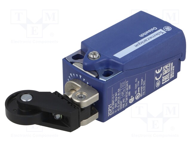 Limit switch; lever R 29mm, plastic roller Ø22mm; NO + NC; 10A