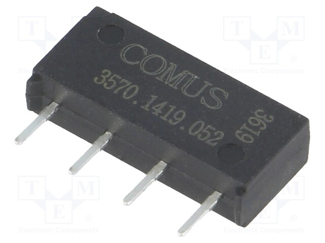 Relay: reed; SPST-NO; Ucoil: 5VDC; 500mA; max.200VDC; 10W; THT; SIP