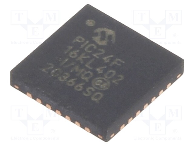 PIC microcontroller; Memory: 16kB; SRAM: 1.024kB; 32MHz; SMD; QFN28