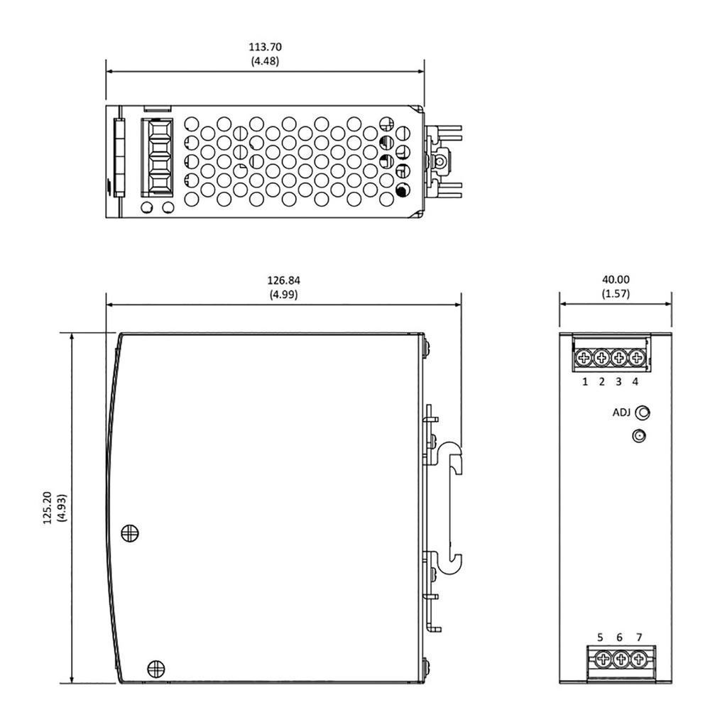 Power supply: switched-mode; for DIN rail; 120W; 24VDC; 5A; 3kV