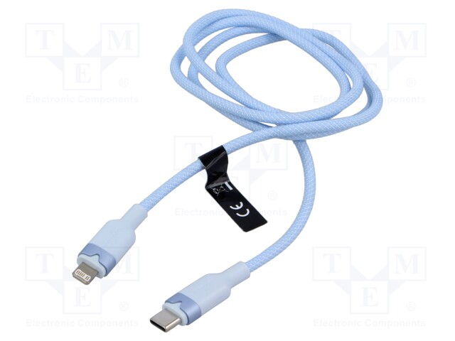 Cable; USB 2.0; USB A socket x2,USB C plug; nickel plated; 1m