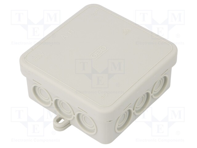 Enclosure: junction box; X: 85mm; Y: 85mm; Z: 40mm; polyetylene; IP55