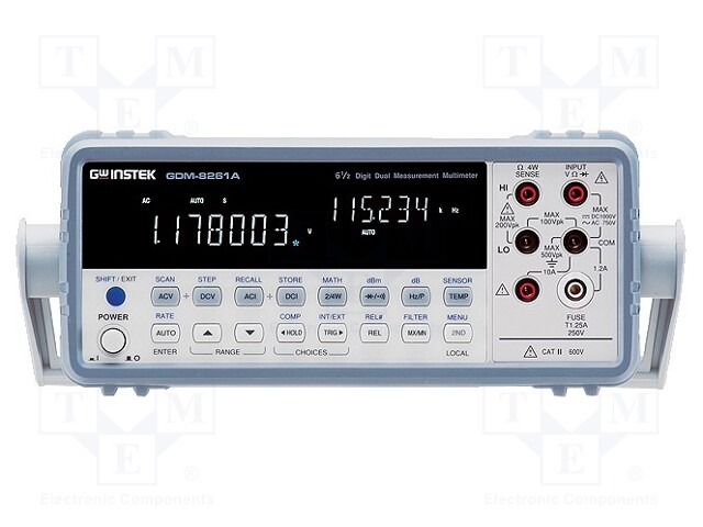 Benchtop multimeter; 2x VFD 6,5 digit; 100m/1/10/100/1000V