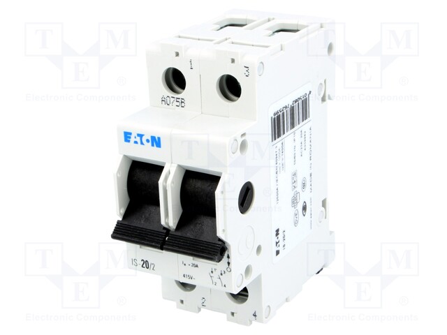 Switch-disconnector; Poles: 2; DIN; 20A; 240VAC; IS; IP40; 2.5÷50mm2