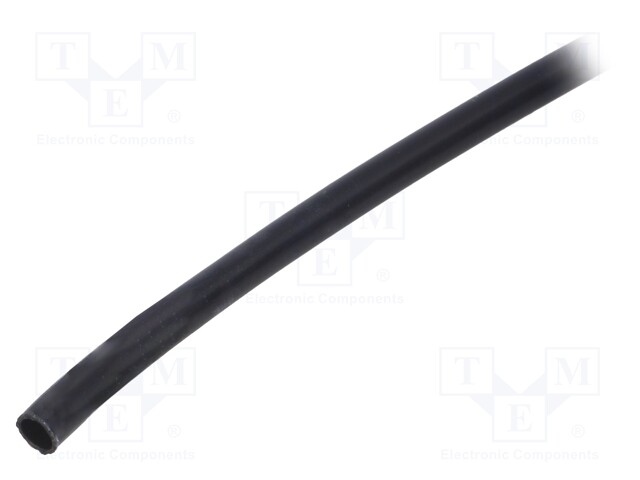 Insulating tube; Mat: PVC; black; -20÷125°C; Øint: 3mm; L: 10m