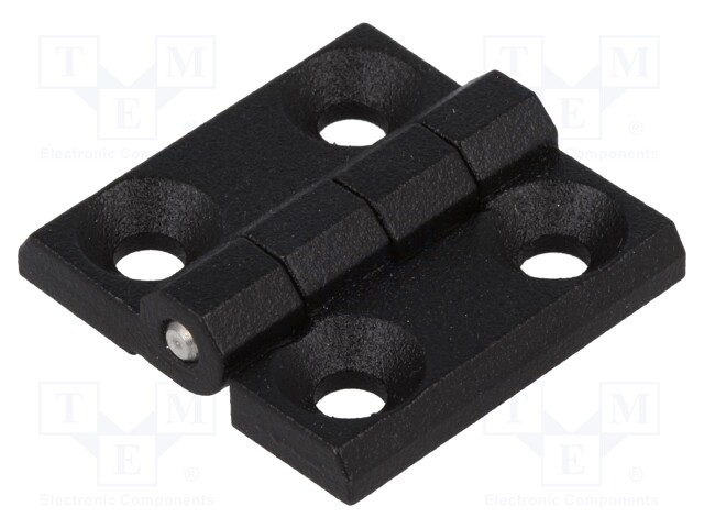 Hinge; Width: 30mm; zinc and aluminium alloy; black; H: 30mm