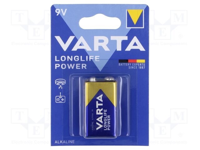 Battery: alkaline; 9V; 6F22; LONGLIFE Power; Batt.no: 1