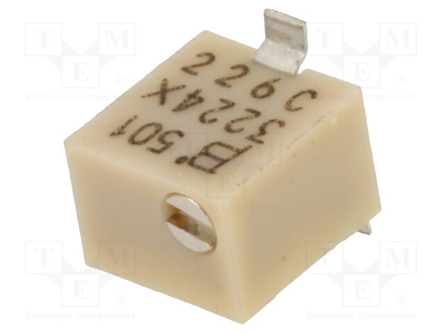 Potentiometer: mounting; multiturn; 500Ω; 250mW; SMD; ±10%; linear