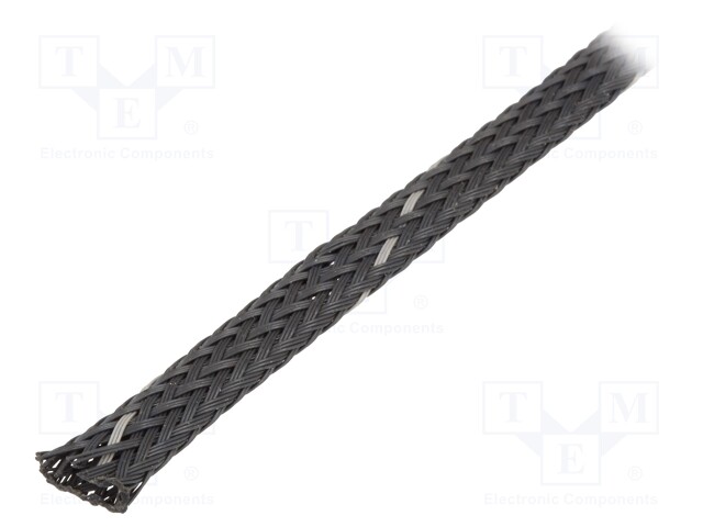 Polyester conduit; Braid diameter: 3÷7,nom.4mm; black; -50÷150°C