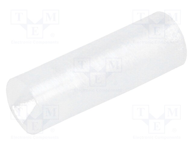 Spacer sleeve; LED; Øout: 4mm; ØLED: 3mm; L: 12mm; natural; UL94V-2