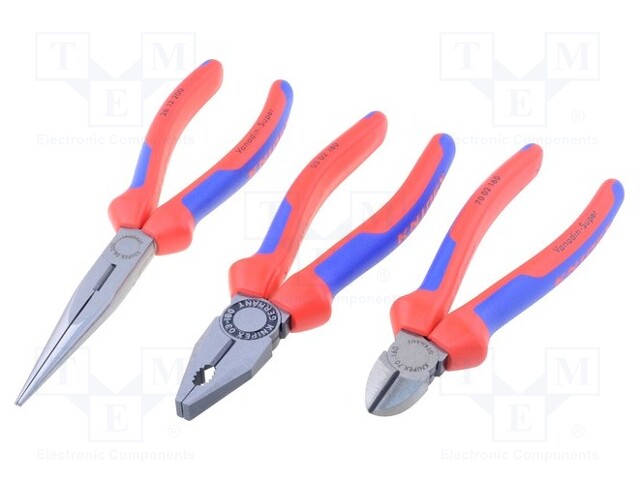 Pliers; Pcs: 3; Package: cardboard packaging; steel