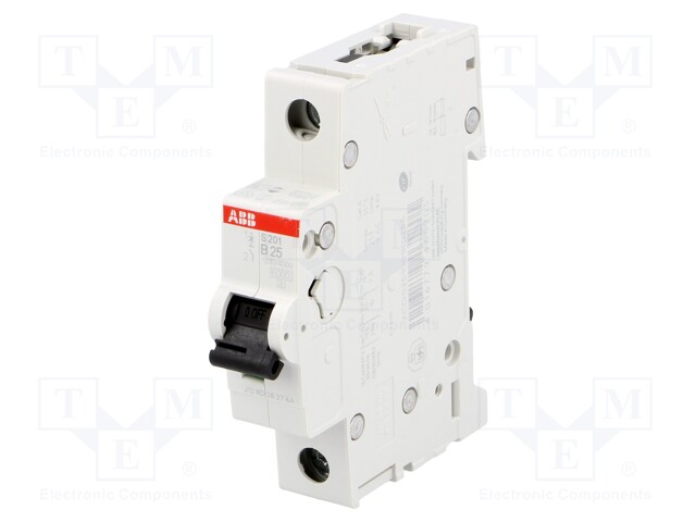 Circuit breaker; 230VAC; Inom: 25A; Poles: 1; DIN; Charact: B; 6kA