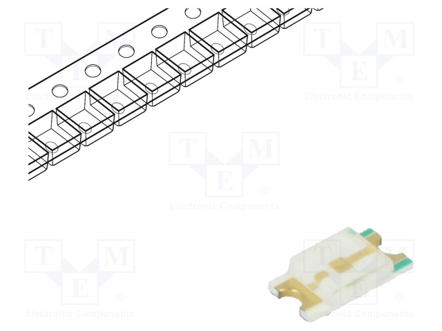 LED; SMD; 1206; green; 260÷900mcd; 3.2x1.6x0.7mm; 140°; 2.8÷3.5V