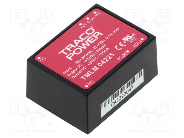 Converter: AC/DC; 3.5W; Uout: 5VDC; Iout: 600mA; 69%; Mounting: PCB