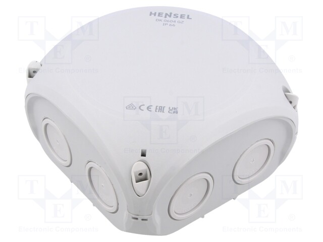 Enclosure: junction box; IP66; with membrane cable glands; grey