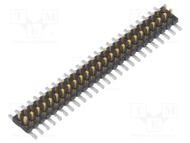 Connector: pin strips; male; PIN: 50; 1.27mm; gold-plated; SMT