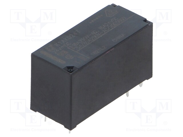 Relay: electromagnetic; SPST-NO; Ucoil: 24VDC; 16A/250VAC; 16A