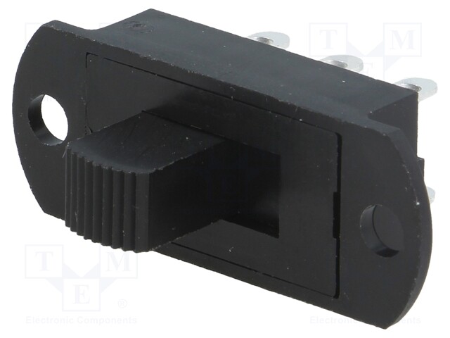 Switch: slide; Pos: 2; DPDT; 12A/125VAC; ON-OFF; No.of term: 6