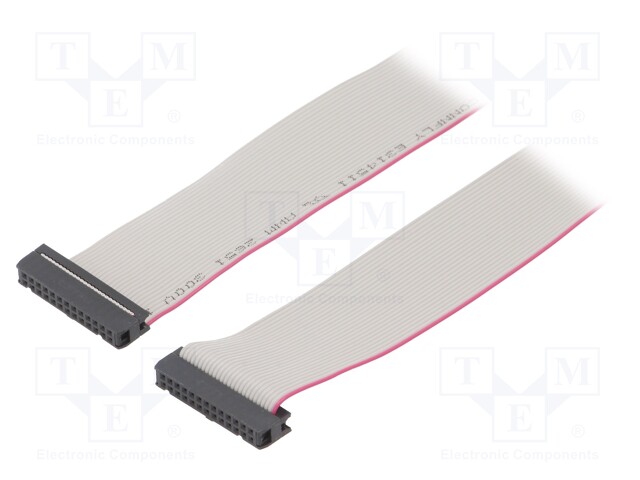 Ribbon cable with IDC connectors; 26x28AWG; Cable ph: 1.27mm