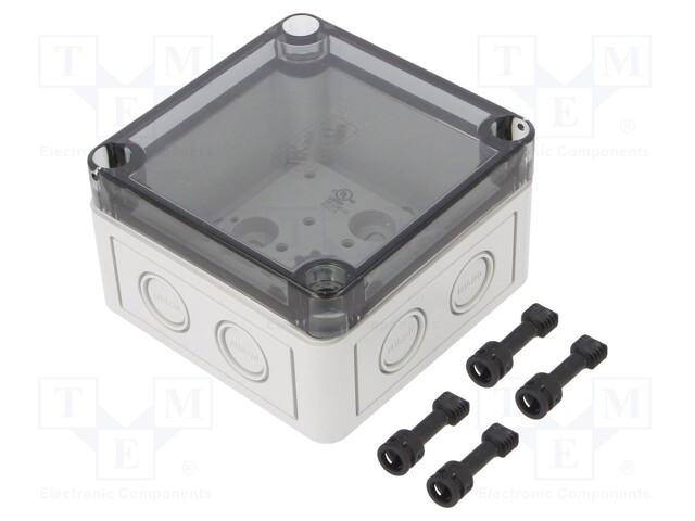 Enclosure: multipurpose; X: 94mm; Y: 94mm; Z: 57mm; TK PC; grey; IP66