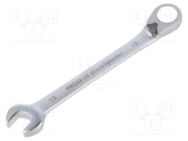 Wrench; combination spanner,with ratchet; 13mm; MicroSpeeder